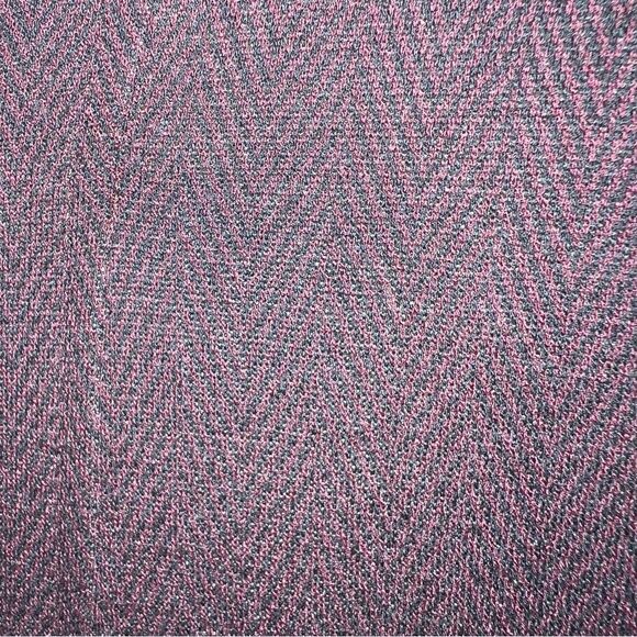 J. Jill Ponte 3/4 Sleeve Burgundy Herringbone Knit Pockets Shift Dress Large - Picture 5 of 7